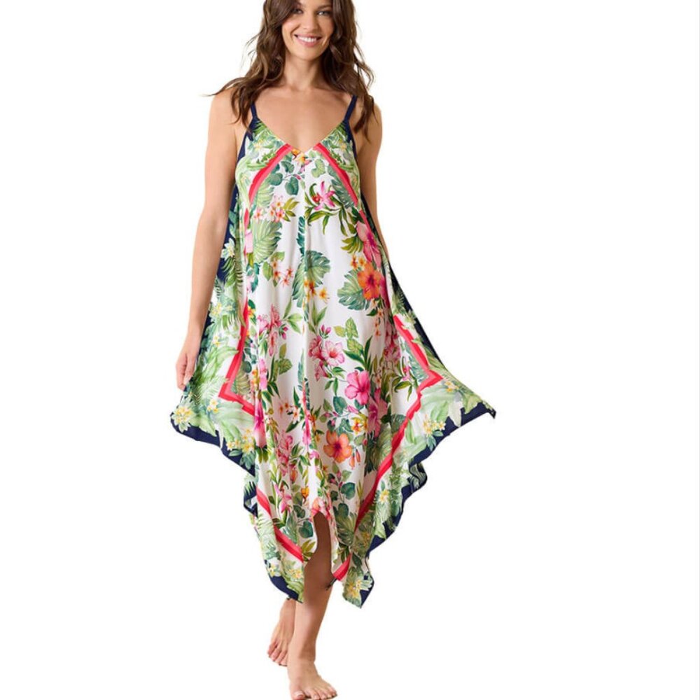 new TOMMY BAHAMA Flora Scarf Dress Cover-Up 3J2253 - Picture 2 of 7